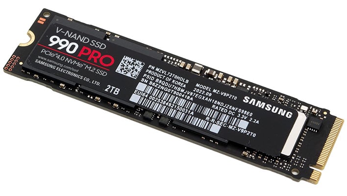 SSD با ظرفیت 4 ترابایت Samsung 990 pro اکنون در دسترس است