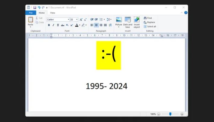 مایکروسافت پس از 28 سال، WordPad را از بین می‌برد
