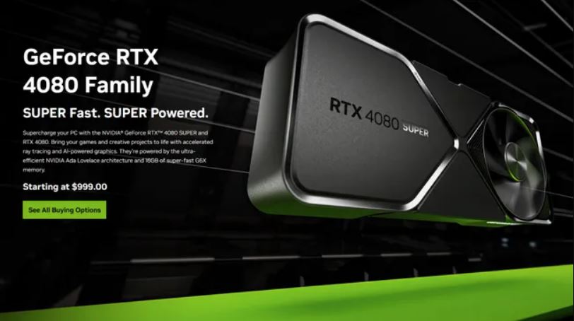 معرفی کارت‌های Nvidia RTX 4080 Super