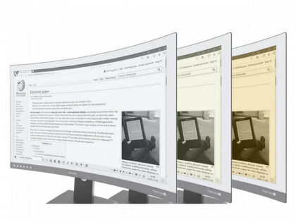 اولین مانیتور e-ink خمیده جهان معرفی شد