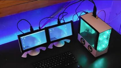 ساخت مینی کامپیوتر Raspberry Pi با دو مانیتور!
