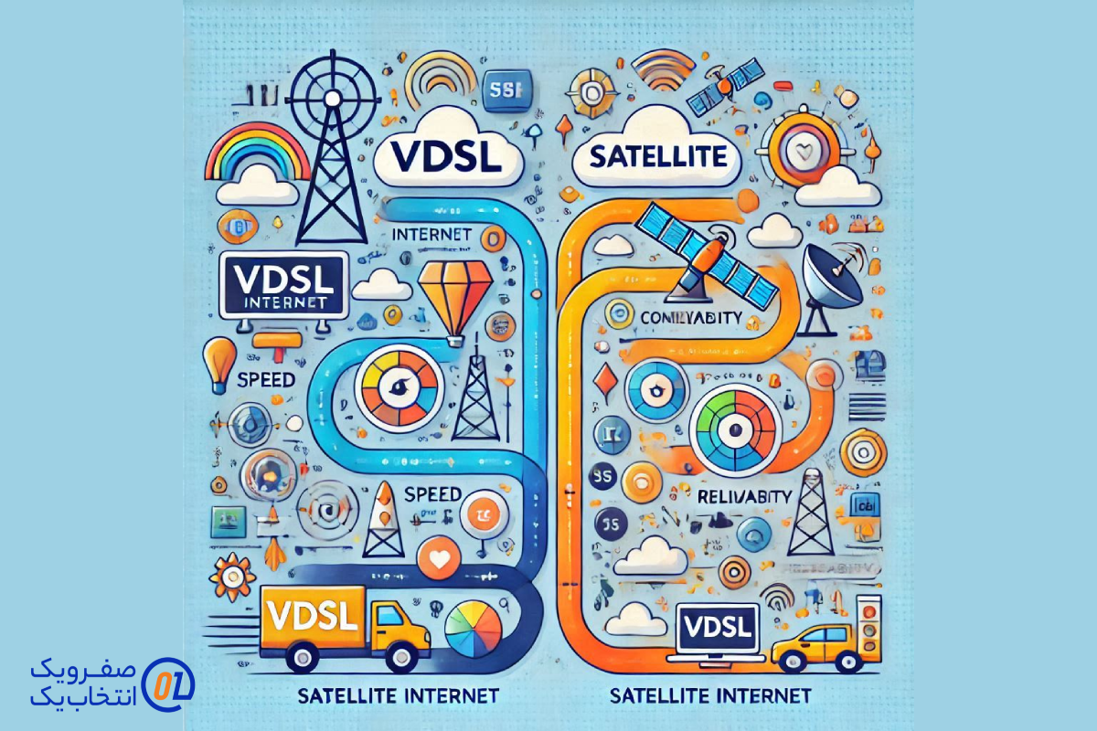 تفاوت‌ های VDSL با اینترنت ماهواره‌ ای