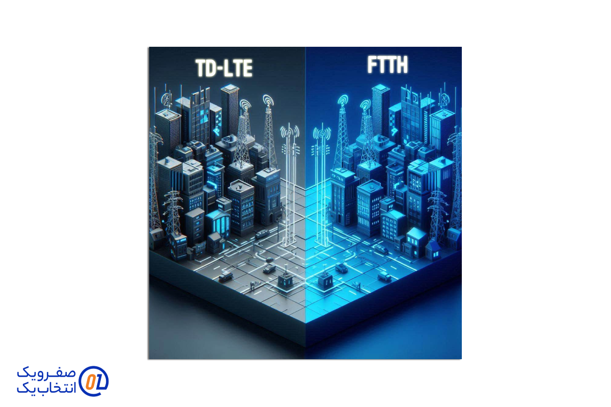 تفاوت TD-LTE با فیبر نوری
