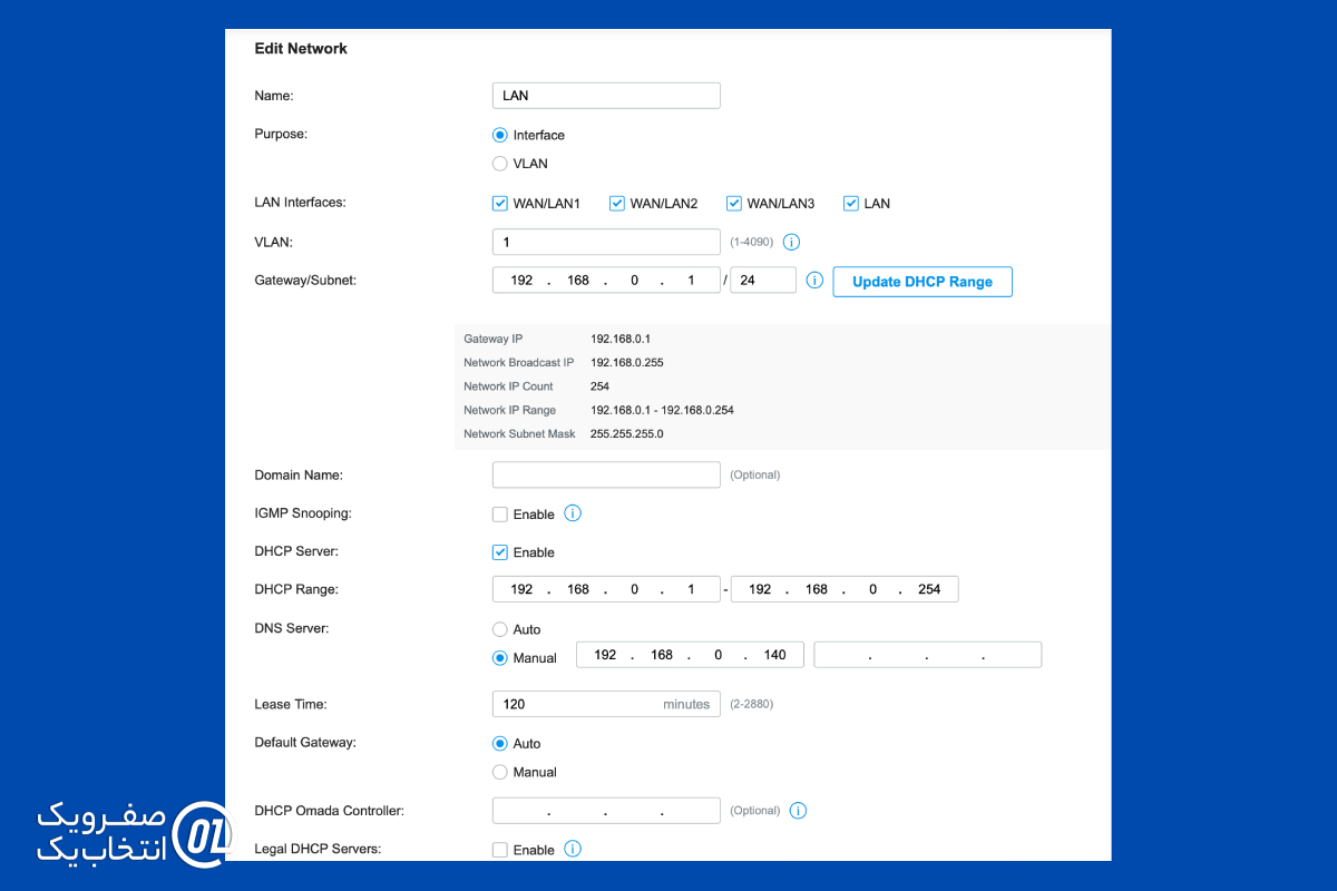 تنظیم DNS در روتر