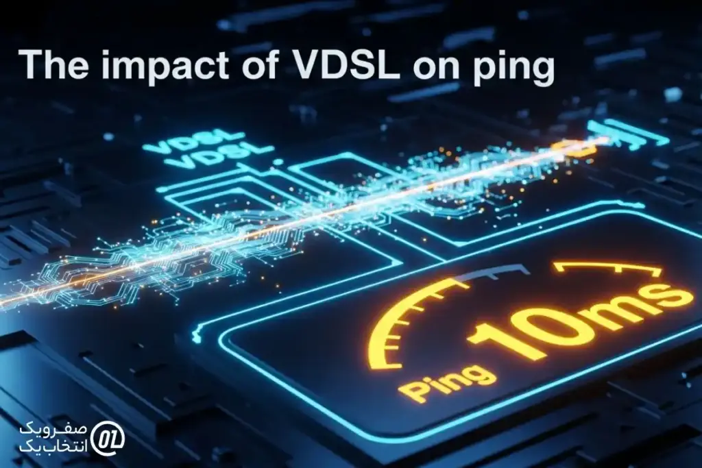 ب) تاثیر VDSL بر پینگ