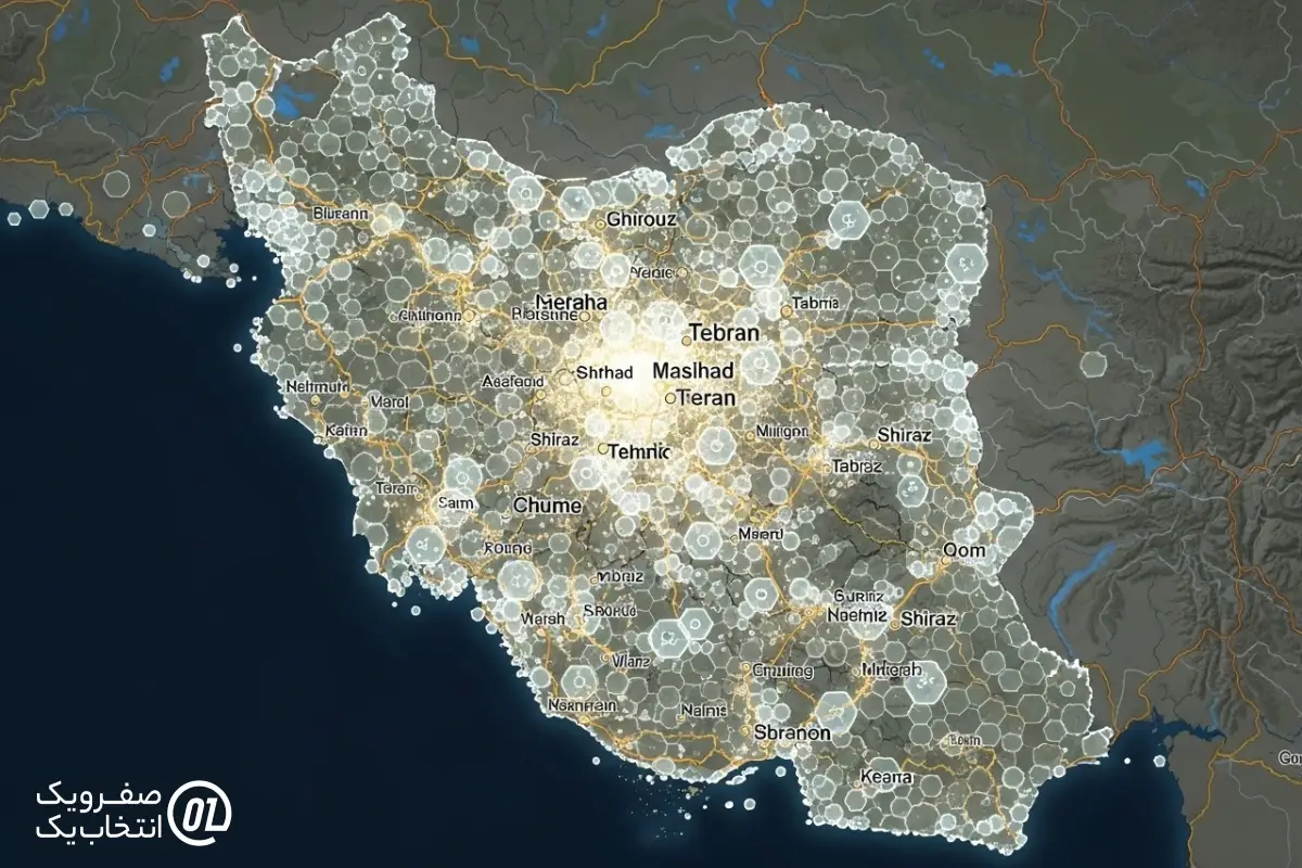 مناطق تحت پوشش اینترنت 5G در ایران