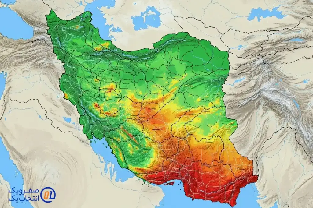 مناطق تحت پوشش اینترنت بی سیم صفر و یک در رشت