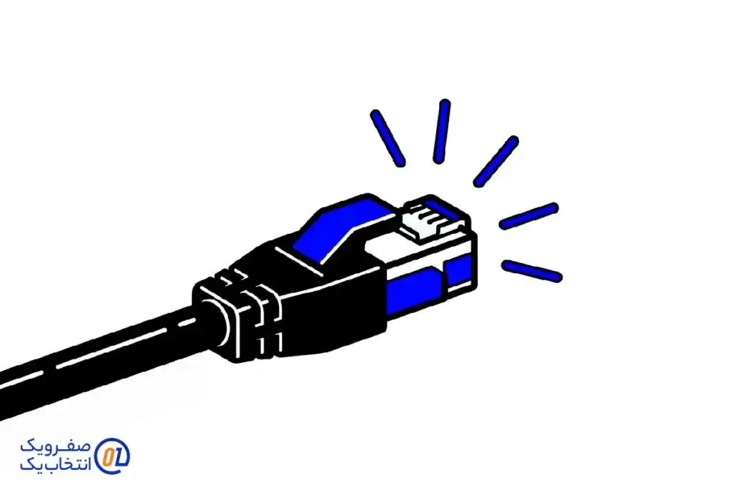 روش اول: اتصال پایدار با کابل شبکه (اترنت)
