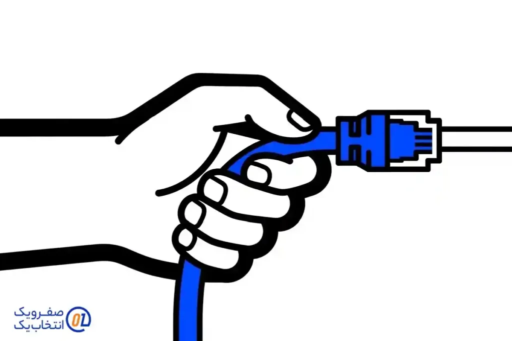 استفاده از کابل شبکه (LAN) به جای وای فای