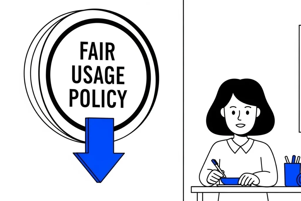 2. سیاست مصرف منصفانه (Fair Usage Policy - FUP):